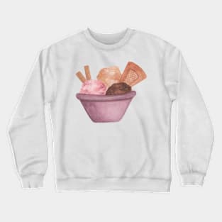 Ice cream watercolor Crewneck Sweatshirt